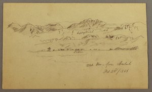 绘图，山峰，1868 年 2 月 22 日 作者 弗雷德里克·埃德温·丘奇