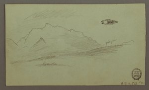 绘画，山峰，可能创作于 1868 年 作者 弗雷德里克·埃德温·丘奇