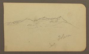 图画，山脉，托卢卡；背面：阶梯，山脉，托卢卡，1885 年 1 月 7 日 作者 弗雷德里克·埃德温·丘奇
