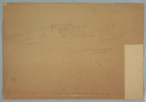 素描，厄瓜多尔马查奇附近崎岖山峰的山脉，1857 年 6 月 19 日 作者 弗雷德里克·埃德温·丘奇