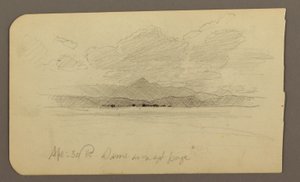 素描，山景，托卢卡；背面：山，托卢卡，1885 年 4 月 20 日 作者 弗雷德里克·埃德温·丘奇