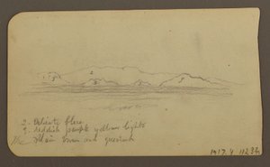 素描，山脉；扉页：山麓与amp；山脉，1885 年 12 月 21 日 作者 弗雷德里克·埃德温·丘奇
