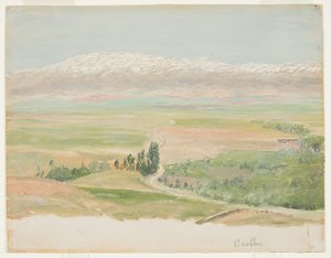 绘画，巴勒贝克附近的山脉，1868 年 5 月 作者 弗雷德里克·埃德温·丘奇