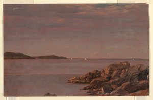 绘画，沙漠岛山，缅因州海岸，1850 年 作者 弗雷德里克·埃德温·丘奇