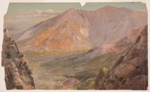 素描，南特纳山的卡塔丁山、大盆地，1877 年 作者 弗雷德里克·埃德温·丘奇