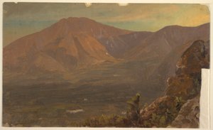 素描，卡塔丁山和特纳，1860-78 年 作者 弗雷德里克·埃德温·丘奇