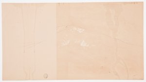素描，从东南方向看卡塔丁山；背面：卡塔丁山，1876-78 年 作者 弗雷德里克·埃德温·丘奇