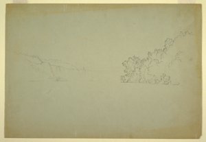 绘图，从西北方向看尼亚加拉大瀑布，1856 年 作者 弗雷德里克·埃德温·丘奇