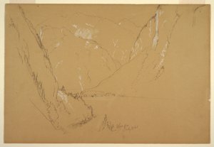绘图，"上湖"，巴伐利亚贝希特斯加登附近，1868 年 7 月 17 日 作者 弗雷德里克·埃德温·丘奇