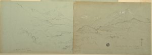 素描，Unter-Schönau 全景，1868 年 作者 弗雷德里克·埃德温·丘奇