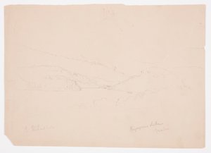 绘图，里波根斯湖，约 1855 年 作者 弗雷德里克·埃德温·丘奇