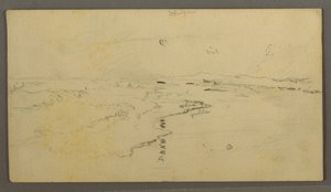 素描，河流，映月，1870 年 6 月 14 日 作者 弗雷德里克·埃德温·丘奇
