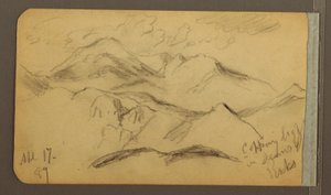绘画，崎岖的山脉，1889 年 4 月 17 日 作者 弗雷德里克·埃德温·丘奇