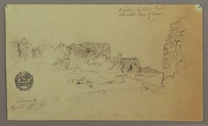绘图，废墟，1868 年 4 月 27 日 作者 弗雷德里克·埃德温·丘奇