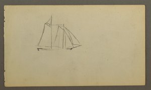 绘画，乘风破浪的帆船，可能创作于 1860 年 作者 弗雷德里克·埃德温·丘奇