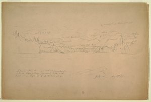 绘图，卡塔丁湖岸和山麓，1856 年 8 月 29 日 作者 弗雷德里克·埃德温·丘奇