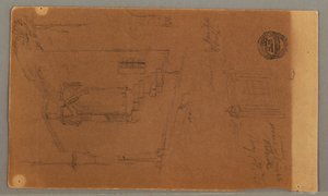 绘图，建筑侧视图，窗户，1868 年 5 月 29 日 作者 弗雷德里克·埃德温·丘奇