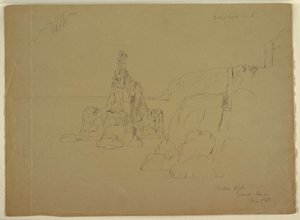 绘画，"雕像石"，1851 年 9 月 作者 弗雷德里克·埃德温·丘奇