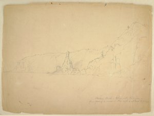 绘画，"雕像石"，1851 年 9 月 作者 弗雷德里克·埃德温·丘奇
