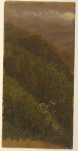 绘图，陡峭的山坡，1865 年 7 月 作者 弗雷德里克·埃德温·丘奇