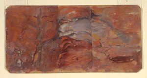 素描，岩石研究，佩特拉，1868 年 2 月 作者 弗雷德里克·埃德温·丘奇