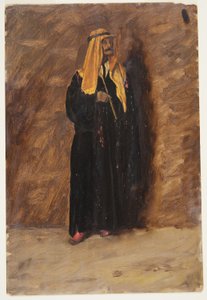 素描，站立的贝都因人研究，1868 年 作者 弗雷德里克·埃德温·丘奇
