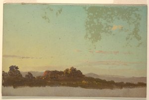 素描，夏季风景，1870-80 年 作者 弗雷德里克·埃德温·丘奇