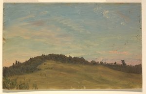 素描，夏季风景，1870-80 年 作者 弗雷德里克·埃德温·丘奇