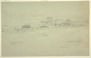 绘画，寺庙，巴勒贝克，1868 年 5 月 6 日 作者 弗雷德里克·埃德温·丘奇