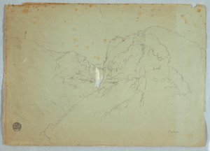 图画，哥伦比亚波加塔附近的特昆达马瀑布，1853 年 作者 弗雷德里克·埃德温·丘奇