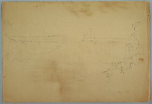 绘画，《加拿大瀑布》，1856 年 7 月 作者 弗雷德里克·埃德温·丘奇