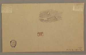 绘图，山脊上的雷雨，1866 年 7 月 作者 弗雷德里克·埃德温·丘奇