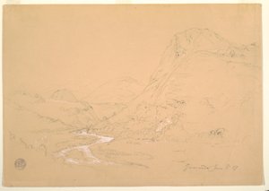 绘图，瓜兰达附近的山谷，1857 年 6 月 3 日 作者 弗雷德里克·埃德温·丘奇