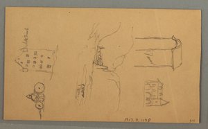 素描，来自瓦莱的山谷，可能创作于 1868 年 作者 弗雷德里克·埃德温·丘奇