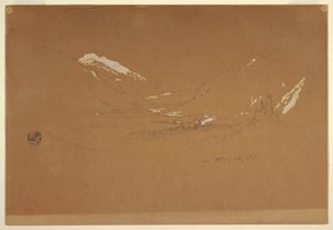 绘图，奥地利 "戈林附近 "的山谷，1868 年 8 月 5 日 作者 弗雷德里克·埃德温·丘奇
