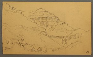 绘图，Valleyside，1869 年 2 月？ 作者 弗雷德里克·埃德温·丘奇