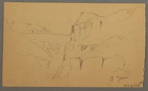绘图，Valleyside，1869 年 2 月？ 作者 弗雷德里克·埃德温·丘奇