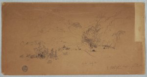 图画，哥伦比亚托切风景，1853 年 7 月 作者 弗雷德里克·埃德温·丘奇