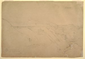 绘画，普雷塞火山和维纳格雷河，哥伦比亚普雷塞，1853 年 8 月 作者 弗雷德里克·埃德温·丘奇