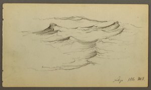 绘画，波浪，1860 年 作者 弗雷德里克·埃德温·丘奇