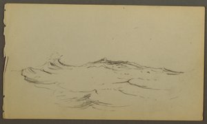 绘画，波浪，可能创作于 1860 年 作者 弗雷德里克·埃德温·丘奇