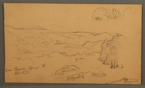 素描，林间山谷，1873 年 10 月 作者 弗雷德里克·埃德温·丘奇