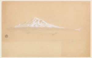 从厄瓜多尔里奥班巴的巴勃罗-布斯塔曼特老人之家眺望钦博拉索山 作者 弗雷德里克·埃德温·丘奇