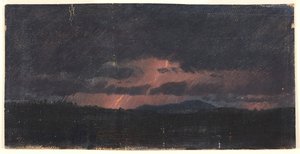 哈德逊河谷的风暴，1867年。 作者 弗雷德里克·埃德温·丘奇
