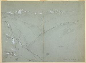 瑞士伯尔尼阿尔卑斯山山谷景观与白雪皑皑的山峰，第一部分 作者 弗雷德里克·埃德温·丘奇