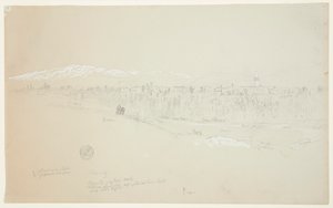 库赛耶村，远处的黎巴嫩山 作者 弗雷德里克·埃德温·丘奇