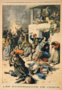 克里特岛的活动，摘自1896年7月26日的《 Le Petit Journal》