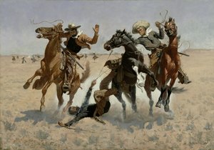 协助同志（过去所有手术）1889-90年（布面油画） 作者 弗雷德里克·雷明顿