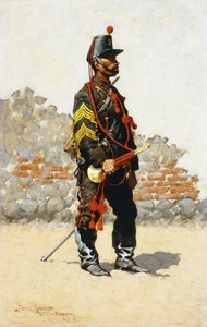 骑兵号兵，1889年 作者 弗雷德里克·雷明顿