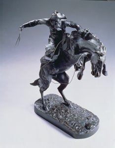 The Bronco Buster，1889年（青铜色，棕色铜绿）
